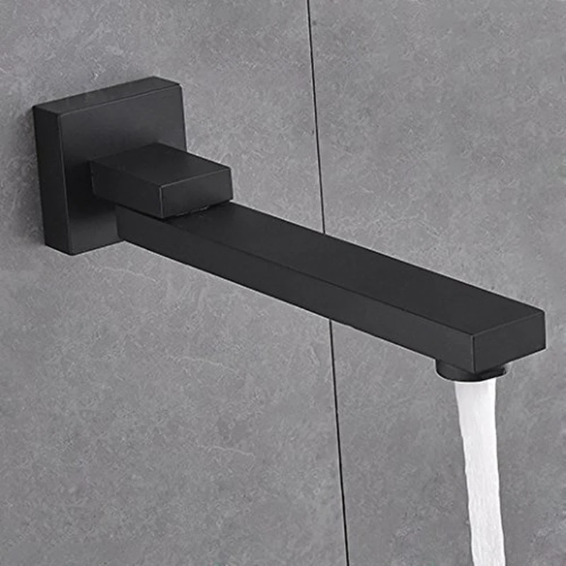 BAKALA Black  Stainless Steel in Wall Shower Set Rainfall Bathroom Shower Faucet Wall Shower Hot and Cold Mixer Handheld Spray image 3