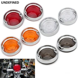 Chrome Deep Dish Bezels Trim Ring Turn Signal Lights Lens Cover For Harley Touring Electra Street Tour Glide Road King 1986-2021