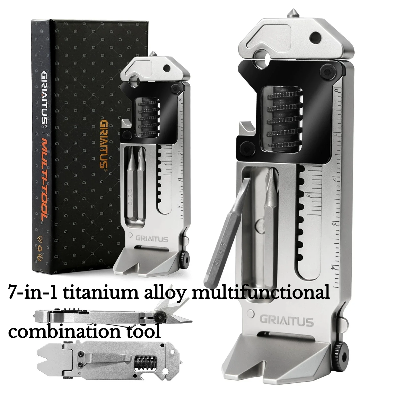 Outdoor Camping Portable Multifunctional EDC Pry Bar Screwdriver Wrench Car Escape Window Breaking Self-defense Equipment