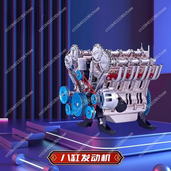 

Комплект модели металлического двигателя V8 — 8-цилиндровый автомобильный двигатель в сборе своими руками с рабочим механизмом, коллекционный подарок для взрослых