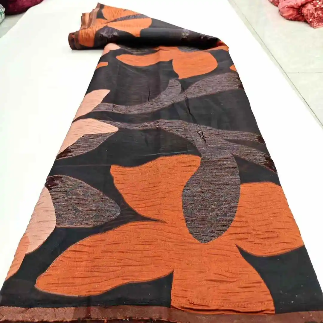 Жаккардовая ткань, кружевная африканская парча, кружевная ткань, нигерийское высокое качество, роскошные шитье, вечерние платья для женщин, 5 ярдов