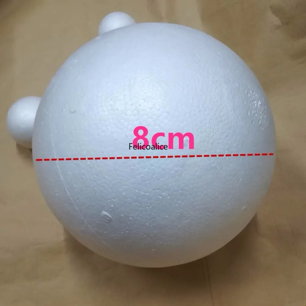 

8cm 18pcs White Modelling Foam Round Balls Craft Polystyrene Styrofoam Balls Decorative Christmas Decorations for Home