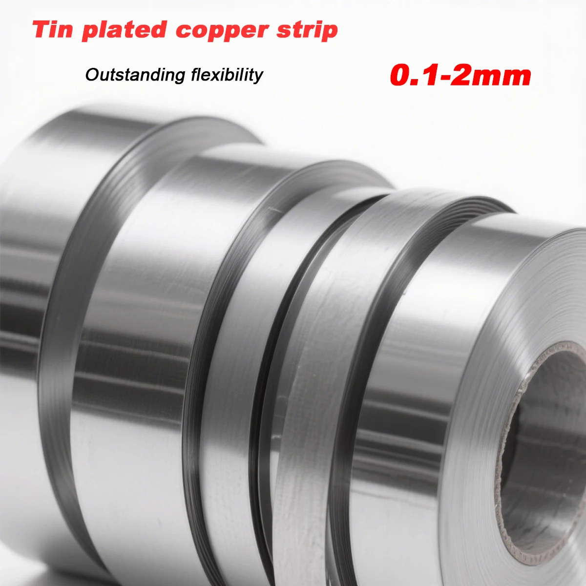 

Tin Plated Copper Strip, High Conductivity, Easy To Weld, Customized 0.1-2mm Silver Plated Copper Strip
