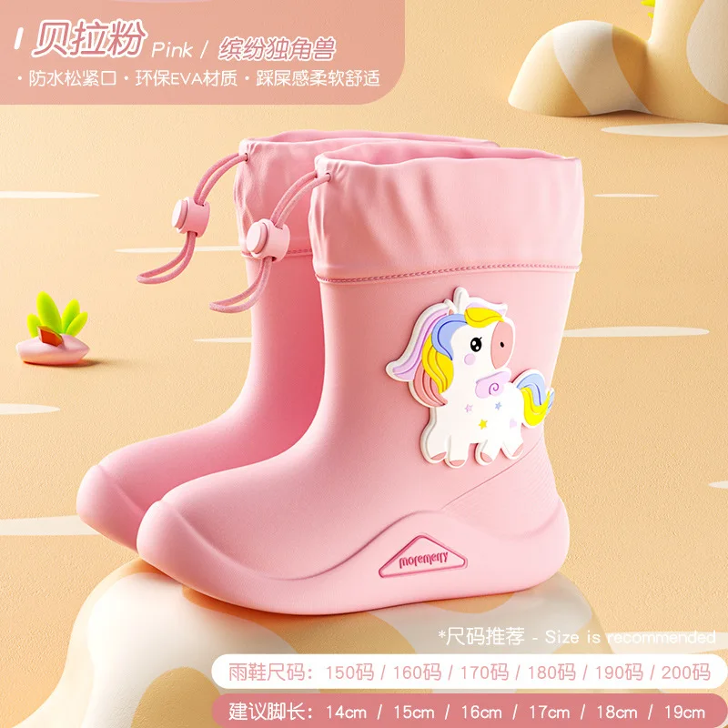 

Unicorn Dinosaur Rain Boots Soft and Lightweight Girls' Cartoon Rain Boots for Boys