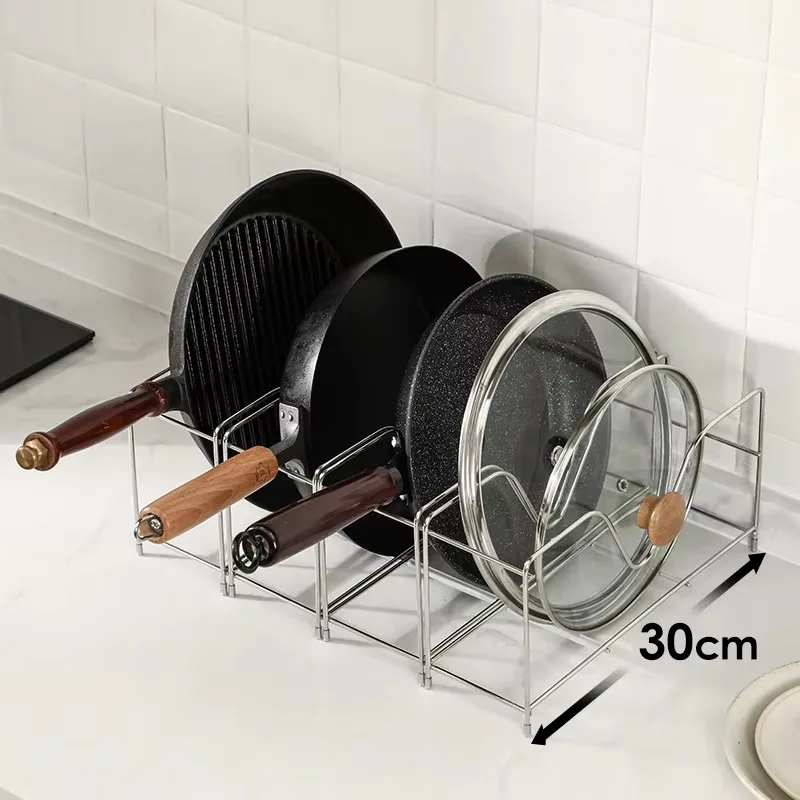 Multi-layer Pan and Pot Lid Stand Organizer Rack Holder For Cabinet