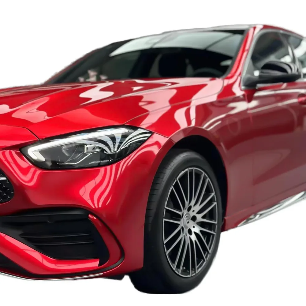 2025 Pet Liner Super Bright Chrome Metallic Paint Protection Soul Red Vinyl Wrap Rolls voor auto