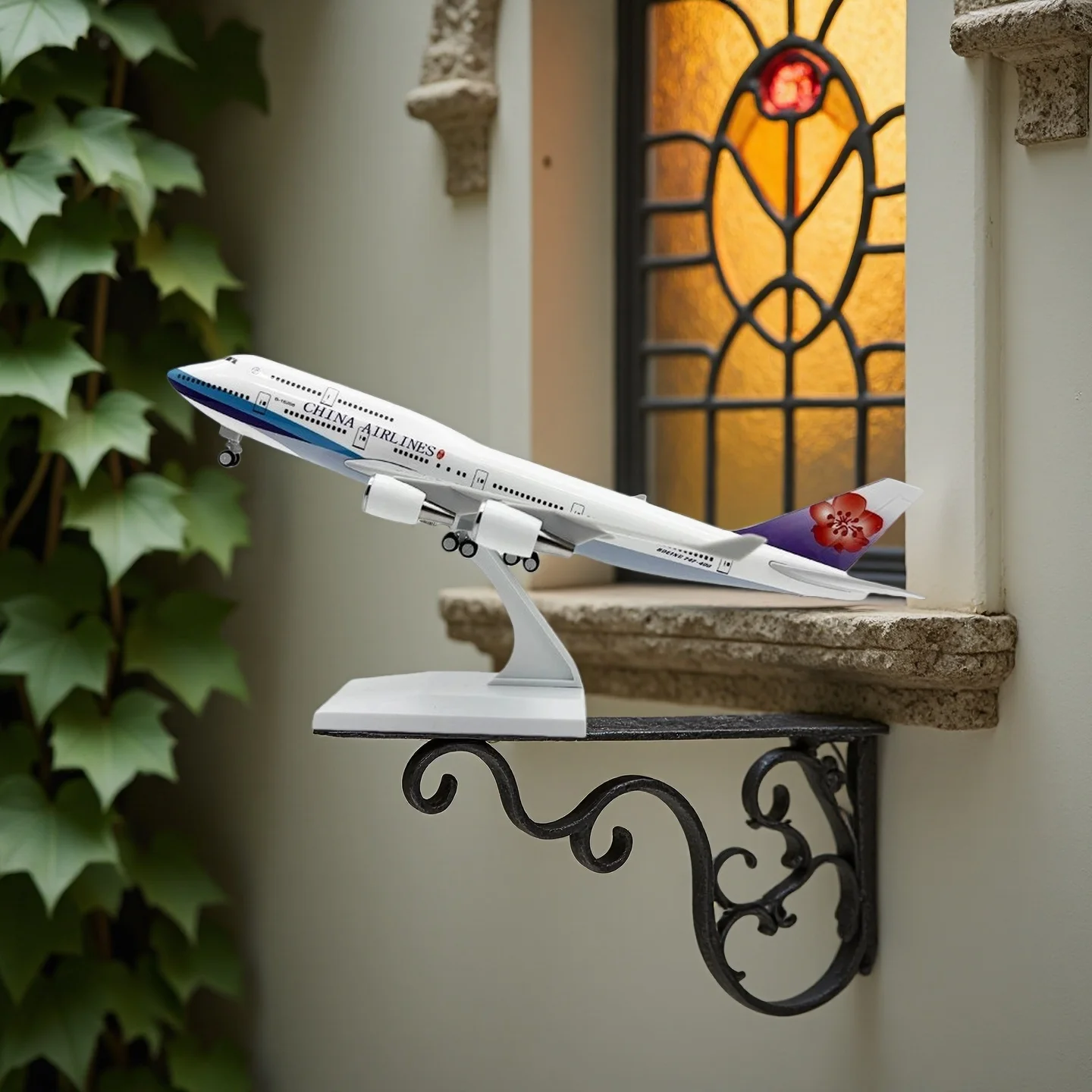 

30cm Resin Aircraft Model B737 Algerie Airways B747 Air China Airways Diecast Airplane Aviation Simulation Plane Model With Whee