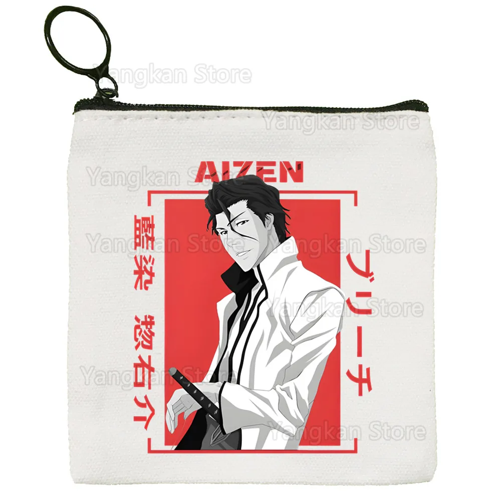 بليتش أيزن سوسوكي قماش محفظة نسائية للعملات المعدنية مخصص محفظة نسائية للعملات المعدنية التوضيح مفتاح حافظة بسيطة حقيبة ملابس صغيرة محفظة نسائية للعملات المعدنية الإبداعية الجديدة