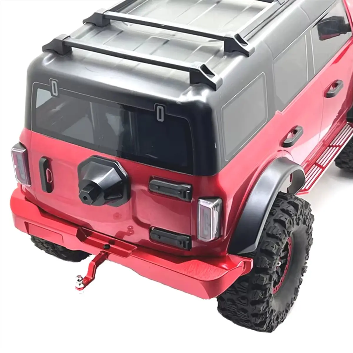 (A30I] Metal Rear Bumper for 104010 104020 104026 RC Car Upgrade Parts Rear Anti-Collision with Trailer Hook, Rescue Towing A