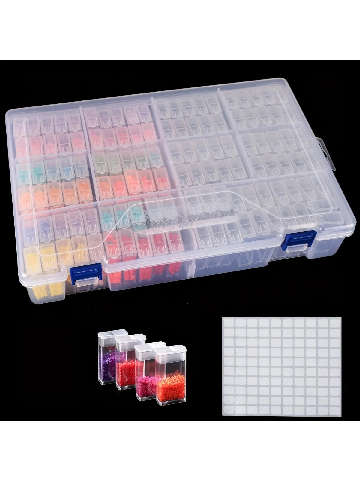 1 Stück 124-Fächer 5D Diamantmalerei Aufbewahrungsbox Diamantstickerei Werkzeug Zubehör Aufbewahrungsbox