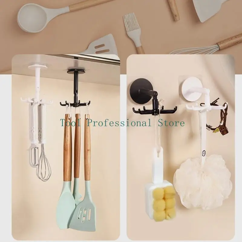 57QF 2Pieces Convenient Adhesive Hook Accessory for Easy Installation Designs