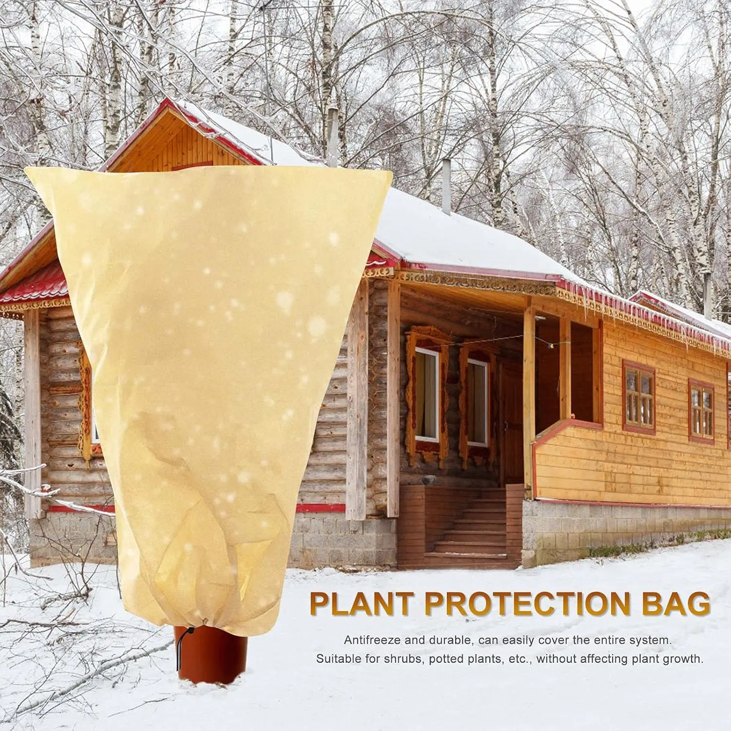 Garden Winter Plant Multi-size Insulation Cover Tree Shrub Anti-freeze Blankets with Drawstring Cold Weather Frost Protection
