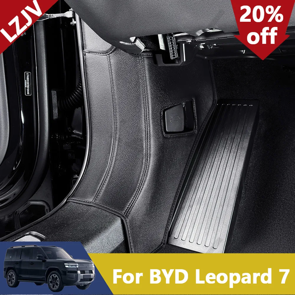 New Driver And Passenger Side Border Kick Pads For BYD Leopard 7/Titanium 7/Super 7 Car Modification Accessories Leather Sticker