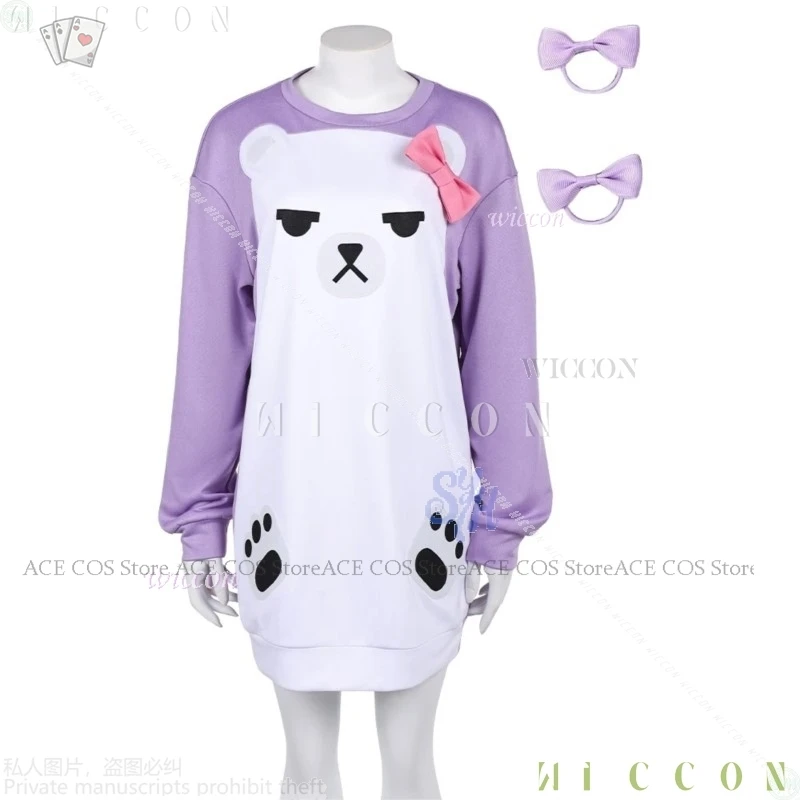 

Хэллоуин Mira Kpop Demon Huntrix Хэллоуин Косплей Костюм Аниме Костюм Kawaii Сиреневый Медведь Одежда 2025 Косплей Disfraz Mujer