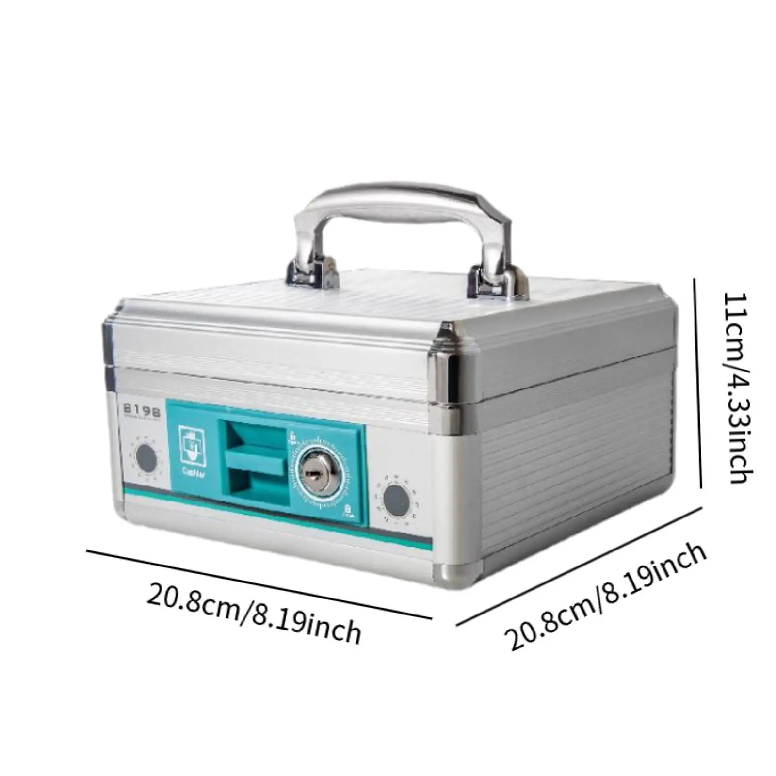 Modern Piggy Bank Style Cash Box with Lock and Keys for Cash Coins Checks Receipts Storage