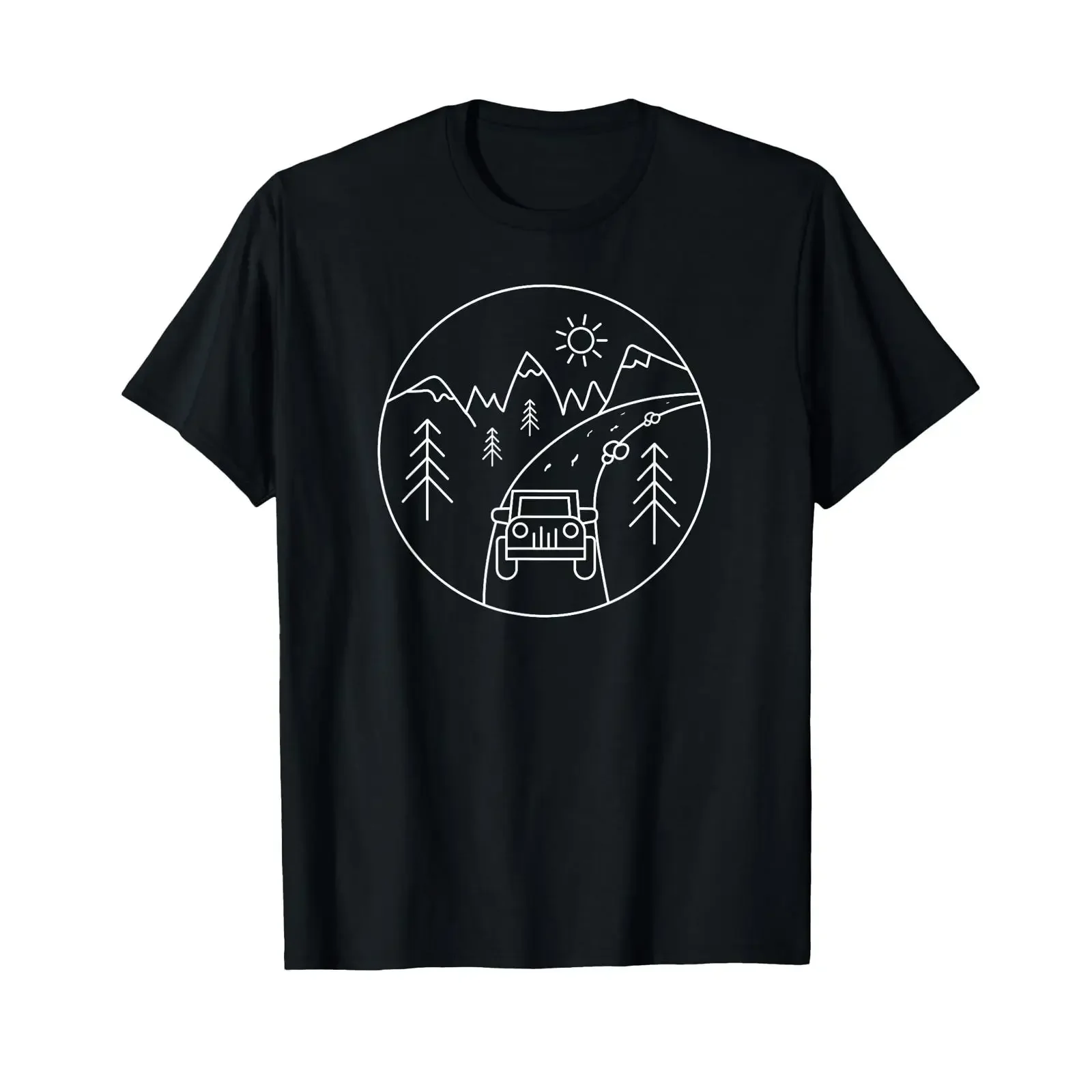 Mountain Offroading Outdoors Vehicle Car Off Road T Shirt vintage Washed Casual Stylish Breathable fashion Versatile Unisex