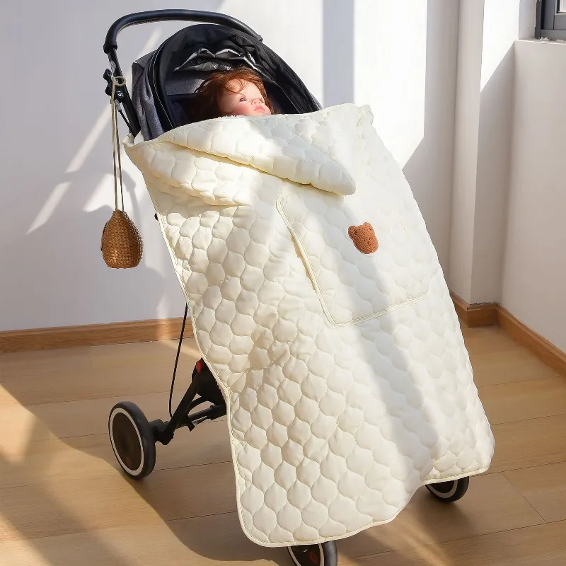Baby windproof blanket cart blanket children's waist stool windproof strap winter portable quilt warm thickened