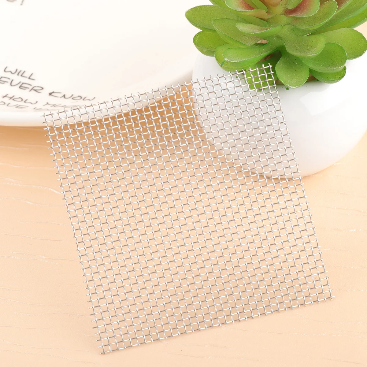 

1 pc 304 Stainless Steel Wire Mesh Pad 8X8Cm Silver For Aquarium Moss Net Water Grass Plant Fixing Decoration Diy Grid Pet