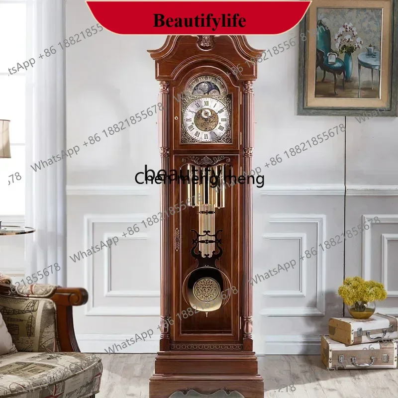 d178 Mahogany floor clock living room home modern Chinese European style, Helmler mechanical pendulum clock