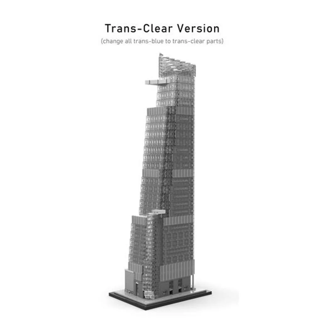 MOC TT027 30 Hudson Yards 1:800 Scale Model With PDF Drawings Building Blocks Bricks Kids DIY Toys Birthday Christmas Gifts