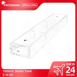 FREEZEMOD Square Liquid Water Tank 1000mL Integrated Reservoir for PC Gaming Water Cooling Building Acrylic SLMZ-S-H-SX
