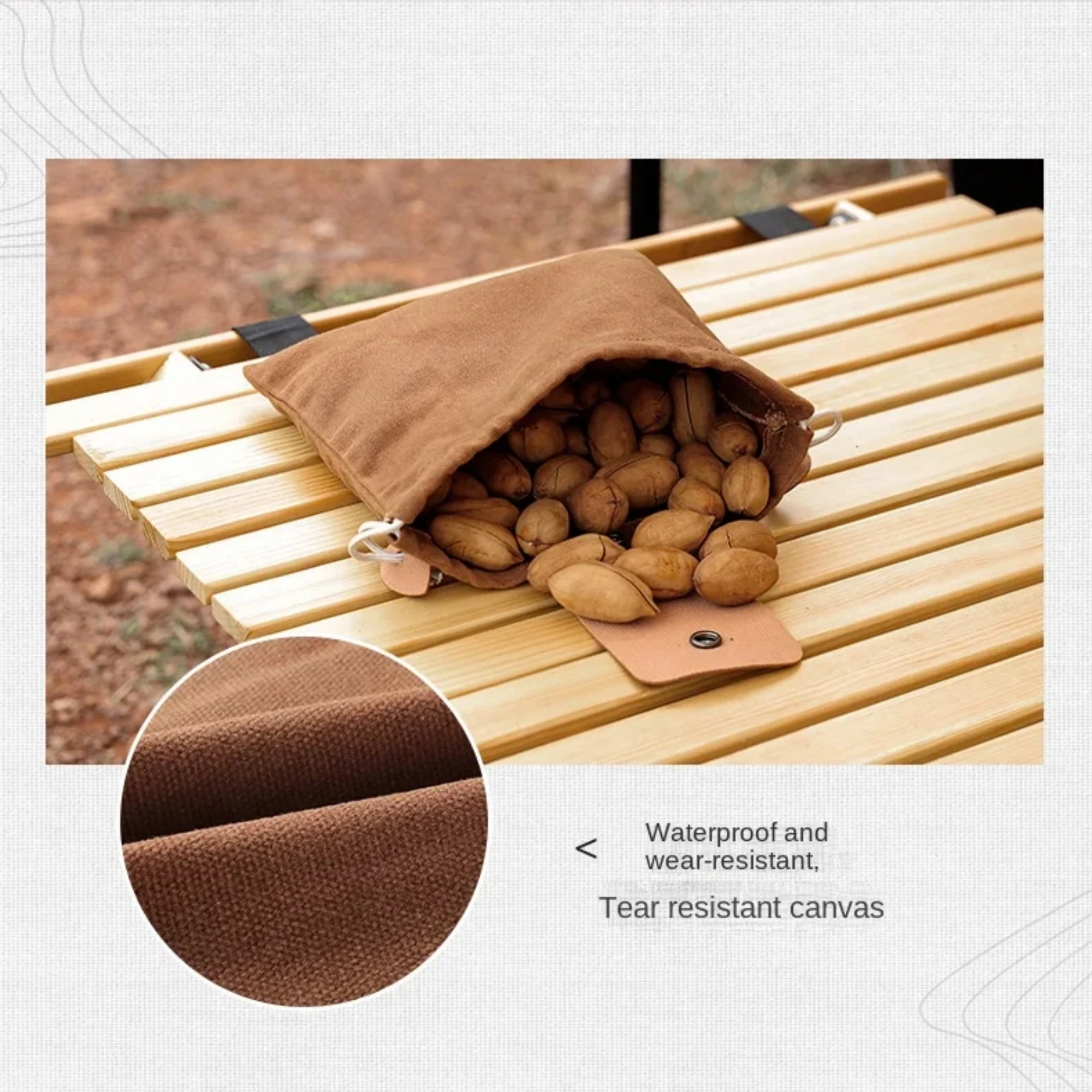 Outdoor Nahrungssuche Tasche Tasche Leder Bushcraft Tasche Gemüse Ernte Garten Obst Pflücken Taille Werkzeuge Lagerung Hängen Beutel Camping – Detail 11