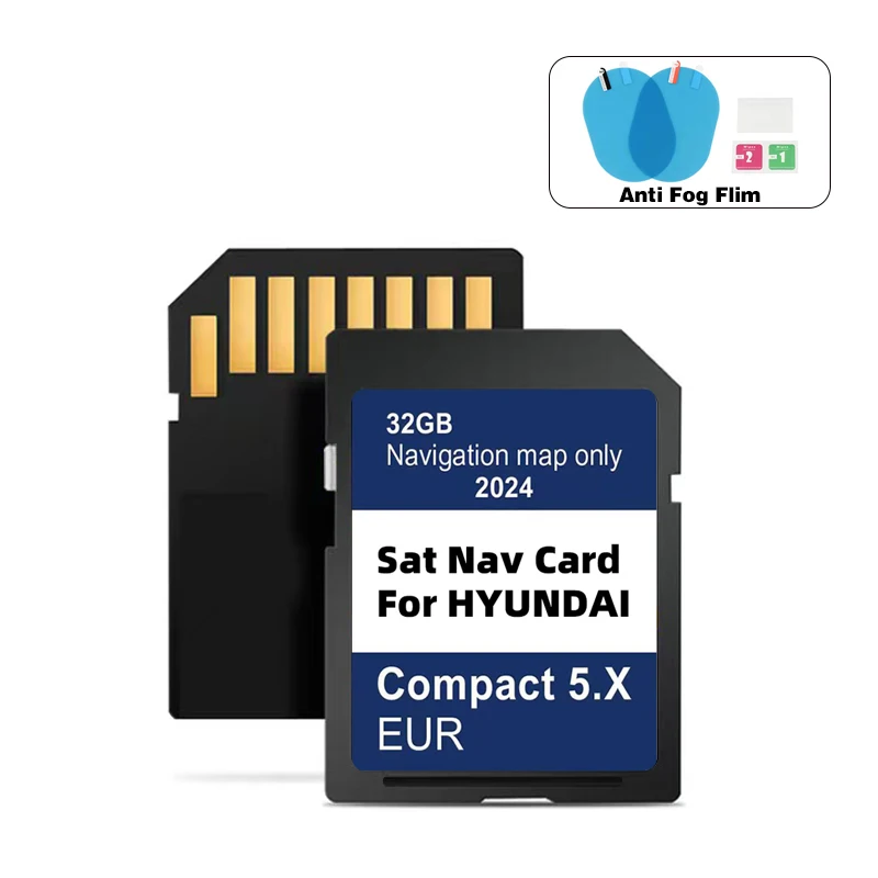 32GB SD Card Maps Europe Turkey for Hyundai Compact 5.X i10/i20/i30/i40/Kona/Santa/Tucson Car Sat Nav Navigation GEN5 GPS 2024