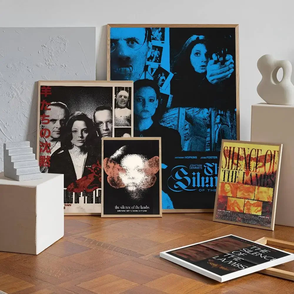 The Silence of The Lambs Movie Poster Self-adhesive Wall Mural Art Waterproof Sticker For Bar Room Decor High Quality Print Gift