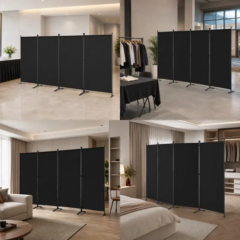 for BGST Modern Metal Prefabricated Interior Custom Size Four Panel Room Privacy Partition Wall Balcony Office Terrace Screen