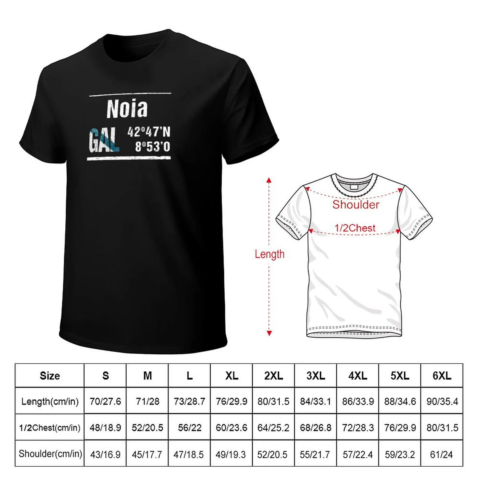 Noia Galicia Coordinates T-Shirt t shirt man casual T-Shirt