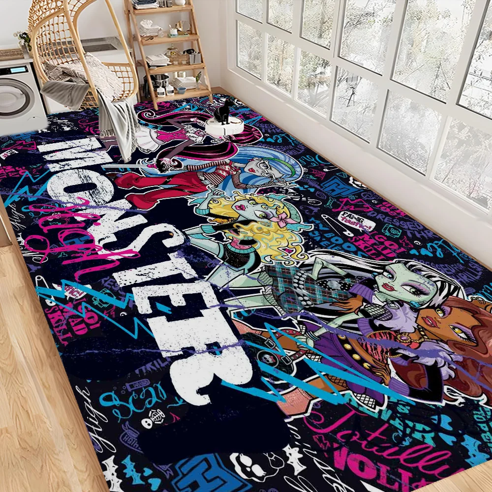 M-Monster High Cartoon Room Mats Nordic Style Home Doormat Bathroom-Toilet Mats Bedroom Hotel Decor Mat