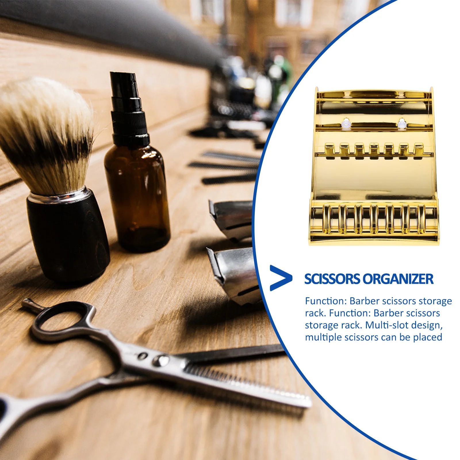 

Holder Rack Premium ABS Smooth Surface Multi-Slot Scissors Display Tray Vacuum Suction Cup Hairdresser Storage