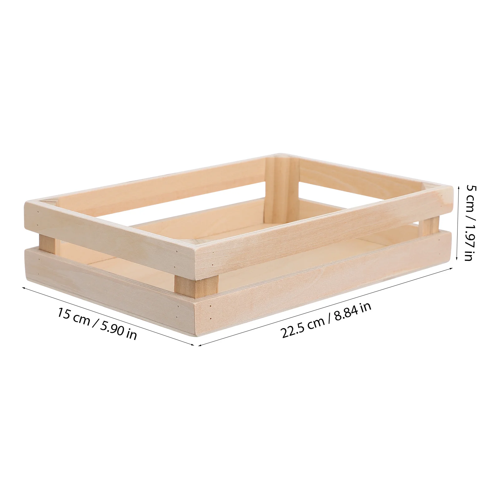 Cesta organizadora pequeña de madera, almacenamiento ligero rectangular para el hogar, oficina, dormitorio, cesta de madera, contenedores de madera para almacenamiento