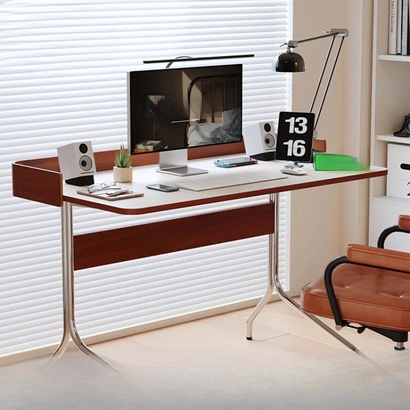 مكتب القرون الوسطى الخشب الصلب مكتب الفولاذ المقاوم للصدأ الشمال باوهاوس مكتب الكمبيوتر طاولة الكتابة المنزلية