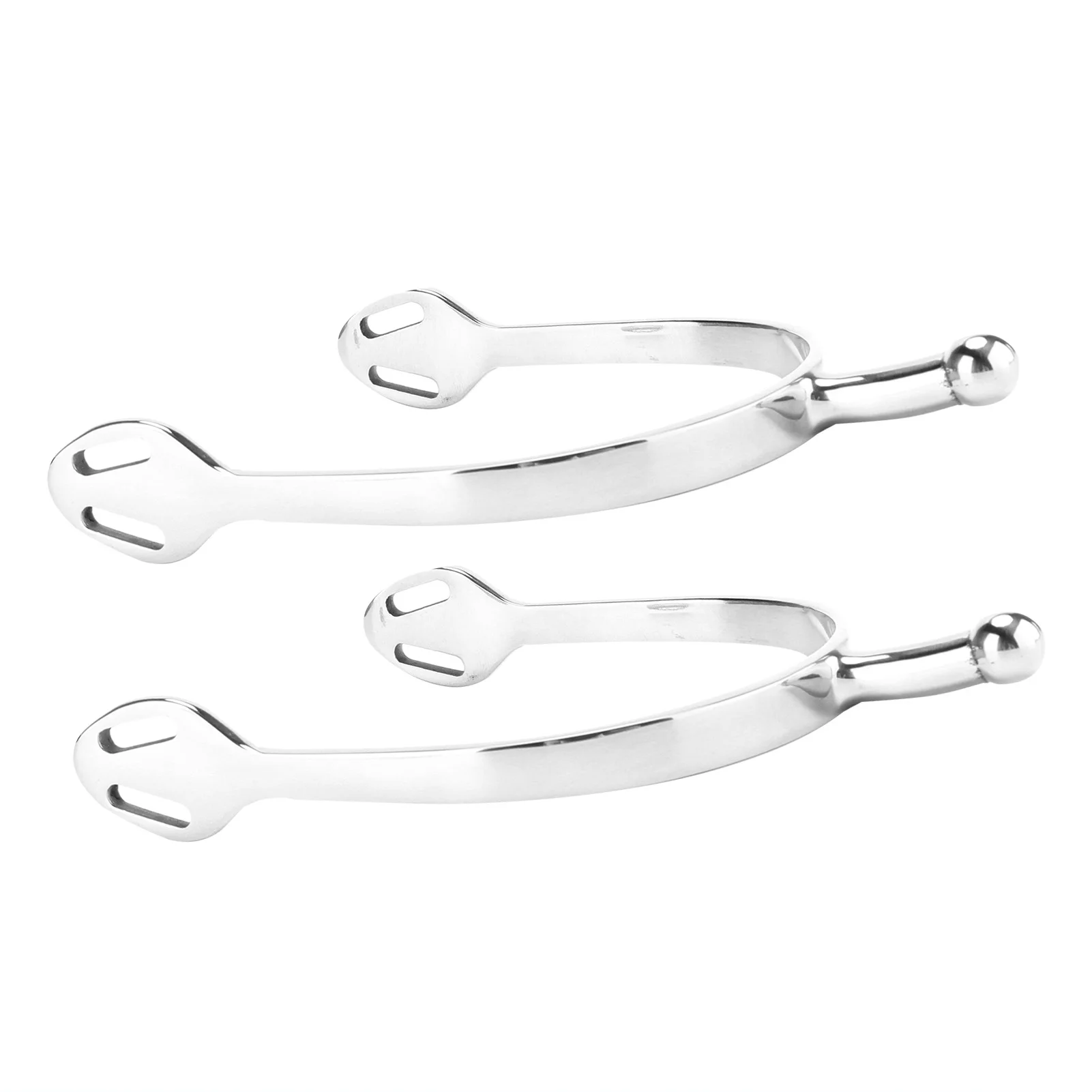 1 Pair Horse Spurs Stainless Steel Round Head English Spurs for Horsemanship Lovers