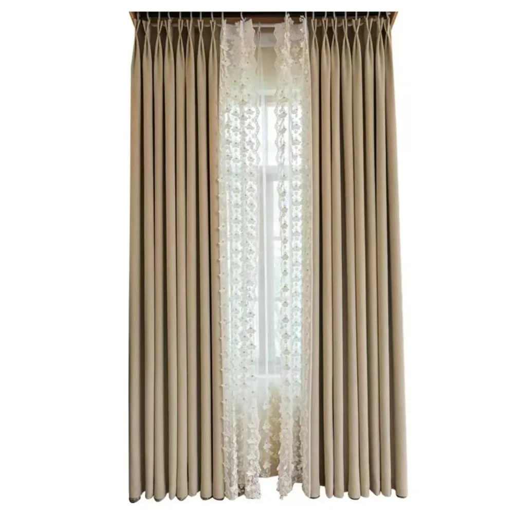 Chenille Jacquard Curtain Side Gauze Warm Bedroom Atmospheric Living Room High Temperature Final Product