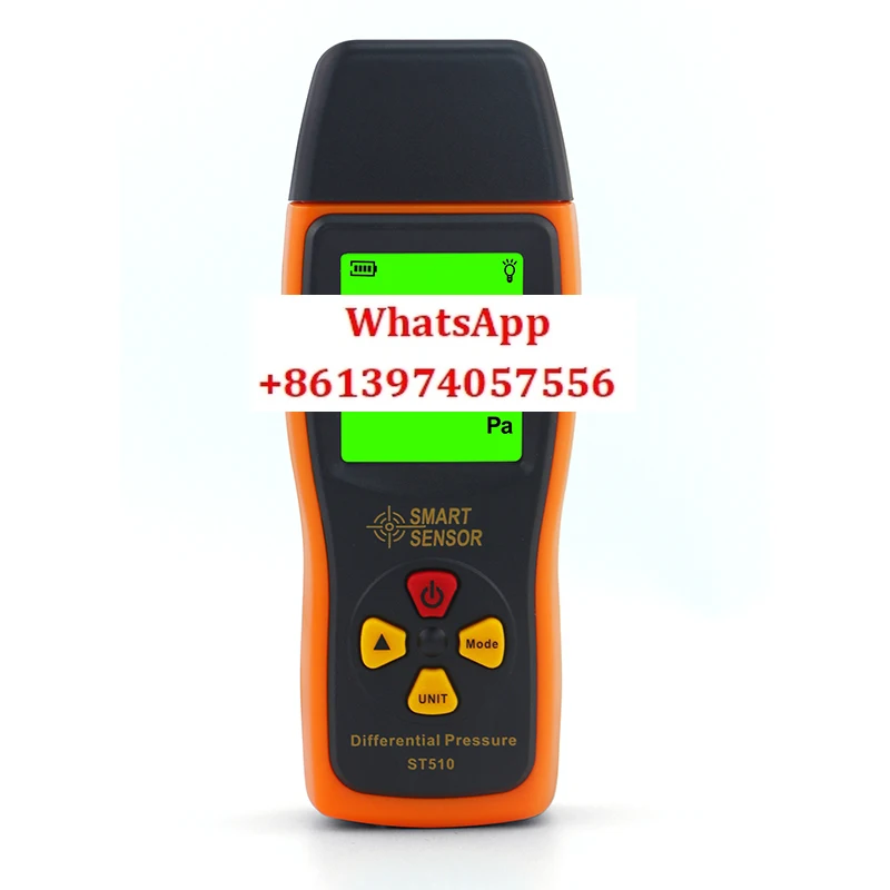 

ST510 digital micro differential pressure gauge, flow rate, small air flow, wind speed, and pressure detector, pressure gauge