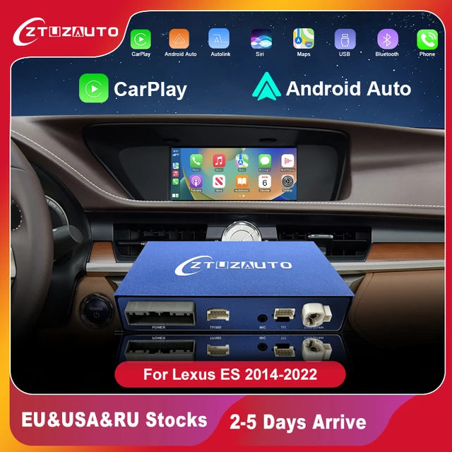 Lexus es  2014-2022用のワイヤレスCarplay,Android自動インターフェース,ミラーリンク,airplay,車の再生,ナビゲーション,USB機能  - AliExpress