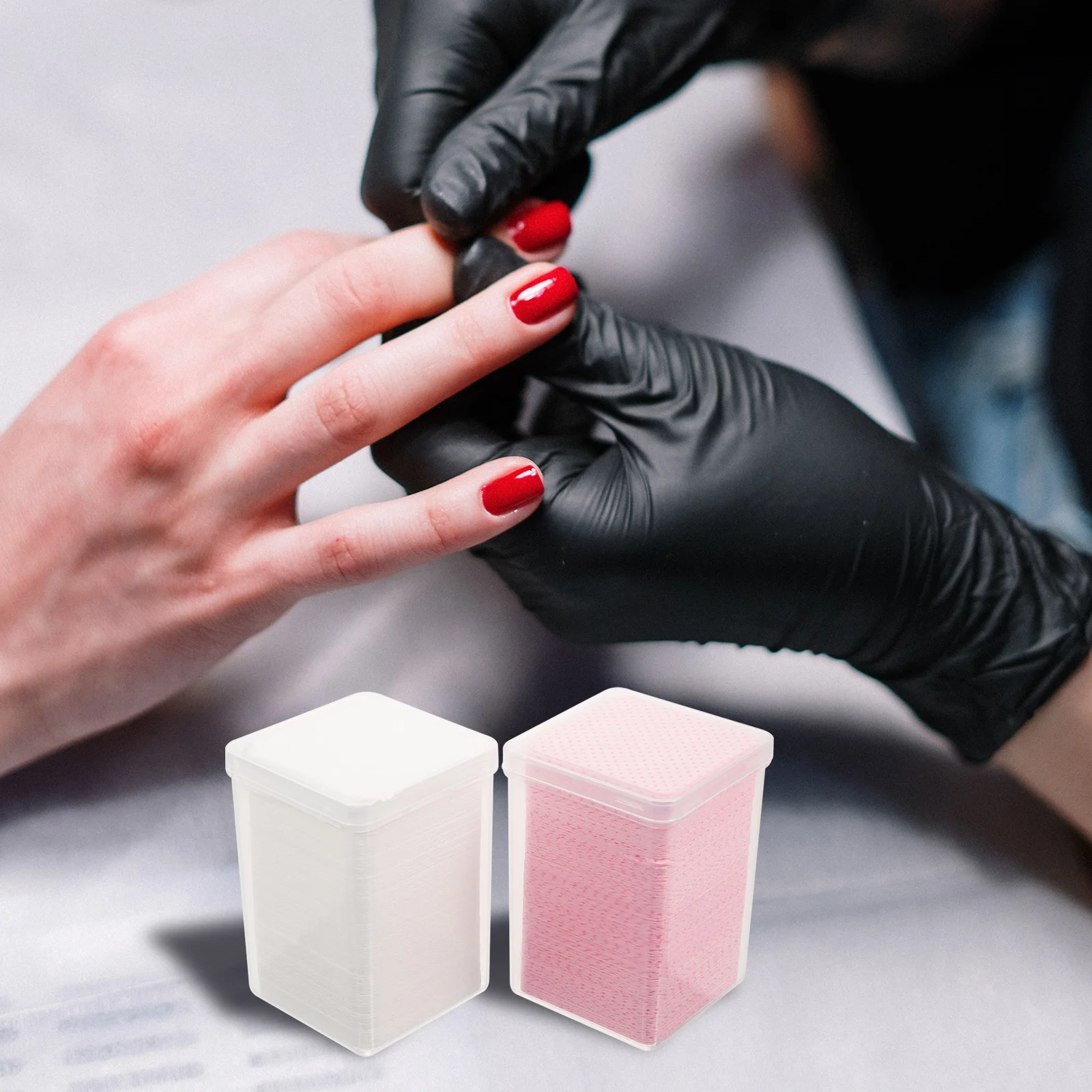 

Glue Cleaning Pads Nail Wipes for Gel Nails Lint Free Eyelash Remover Wet Extensions Plastic 2 Boxes Disposable Non Woven Salon
