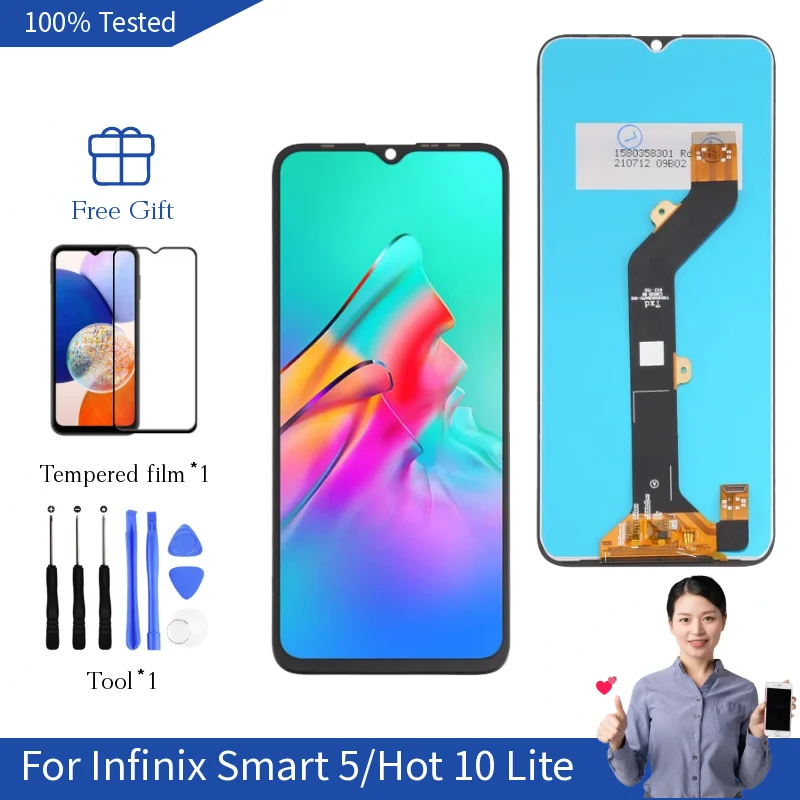 

X657 Screen Replacement For Infinix Smart 5 Display X657B X657C Touch Screen Digitizer For Infinix Hot 10 Lite 6.6"