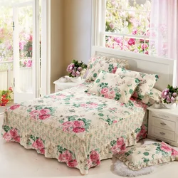 Gorgeous and elegant embroidery process embroidered bed skirt - luxurious bedroom decoration - double bed sheet
