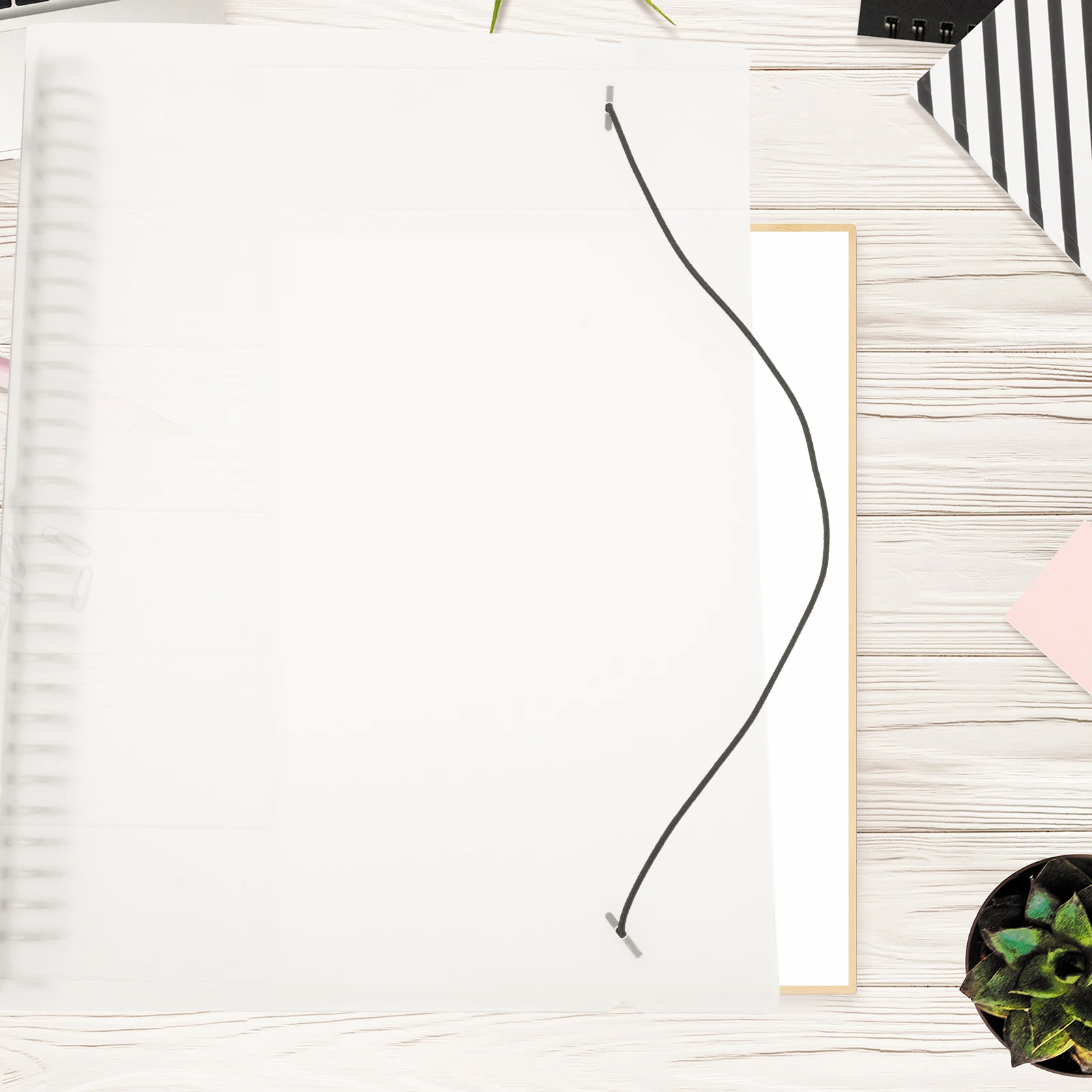 

Loose leaf Note Pad Cover Protector Planner Binder Shell Translucent Refillable Notepad Dustproof Easy Clean Long lasting