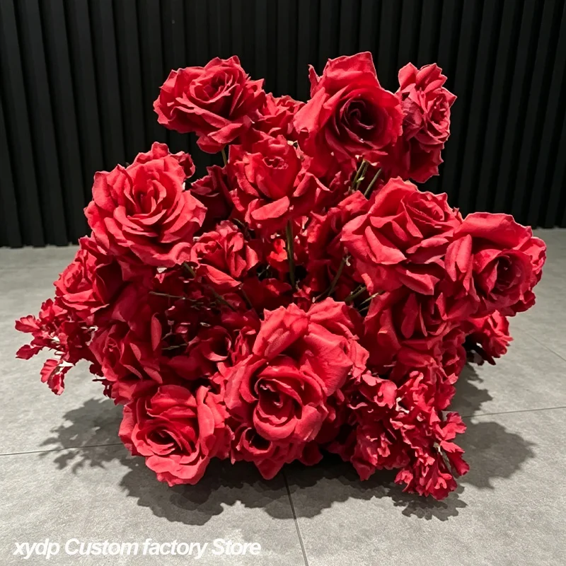 5D Rosen, Grünpflanzen, Hortensien, Hochzeitsbogen-Dekoration, Blumenreihe, Tischdekoration, Blumenball, Event-Zubehör – Detail 2