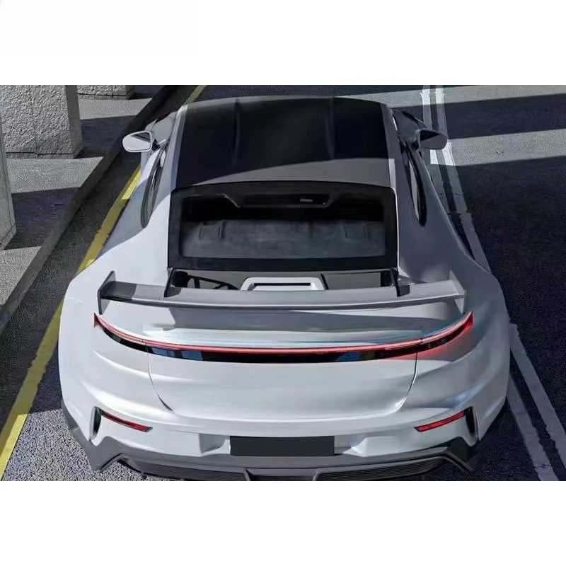 Suitable Taycan Modified Dry Carbon Tailgate with a Dedicated Trunk Spoiler