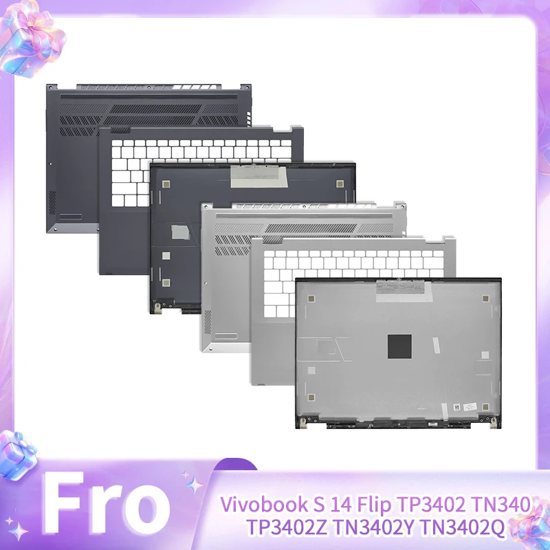 New For Vivobook S 14 Flip TP3402 TN340 TP3402Z TN3402Y TN3402Q LCD Back Top Cover Palmrest Upper Lower Bottom Case