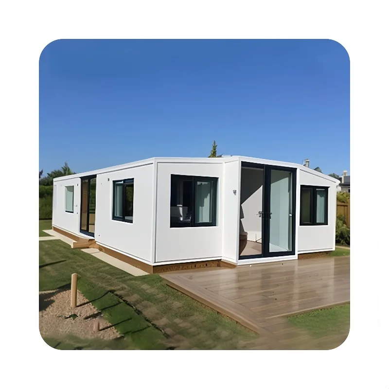 Casa contenedor expandible de lujo de 40 pies, hogar móvil de 72 m2 con cocina con inodoro, pequeñas casas navideñas