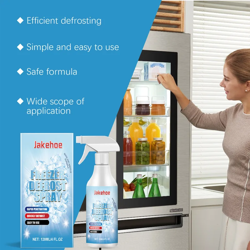 

Спрей для размораживания Jakehoe, многофункциональная очистка для бытового холодильника, морозильной камеры, льдогенератора