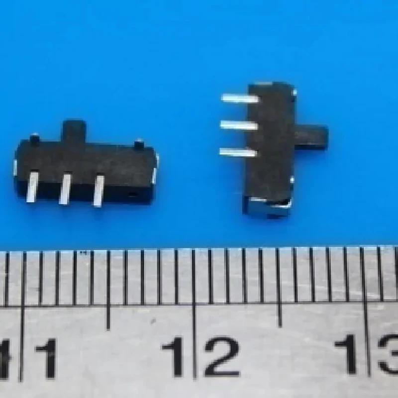 ChengHaoRan 5PCS 2 Position 1P2T Horizontal Miniature SMT SMD Slide Switch Reset switch 3 feet 2 files Horizontal Slide On-Off