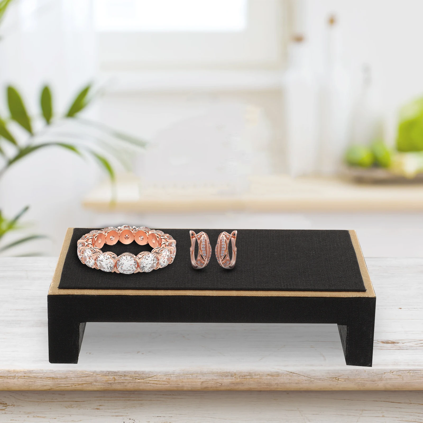 

Jewelry Display Tray Storage Plate For Necklaces Earrings Rings Trinket Dish Candy Tray Wedding Home Decor Gift