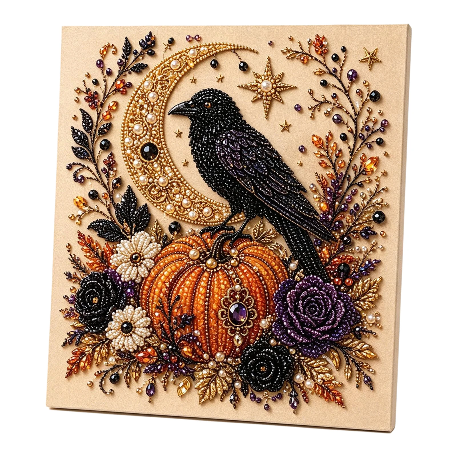 DIY Halloween Gerahmtes Diamant-Perlen-Malset 20x20cm Perlen-Diamant-Kunstset Perlen-Diamant-Malset für Erwachsene Heimdekoration – Detail 11